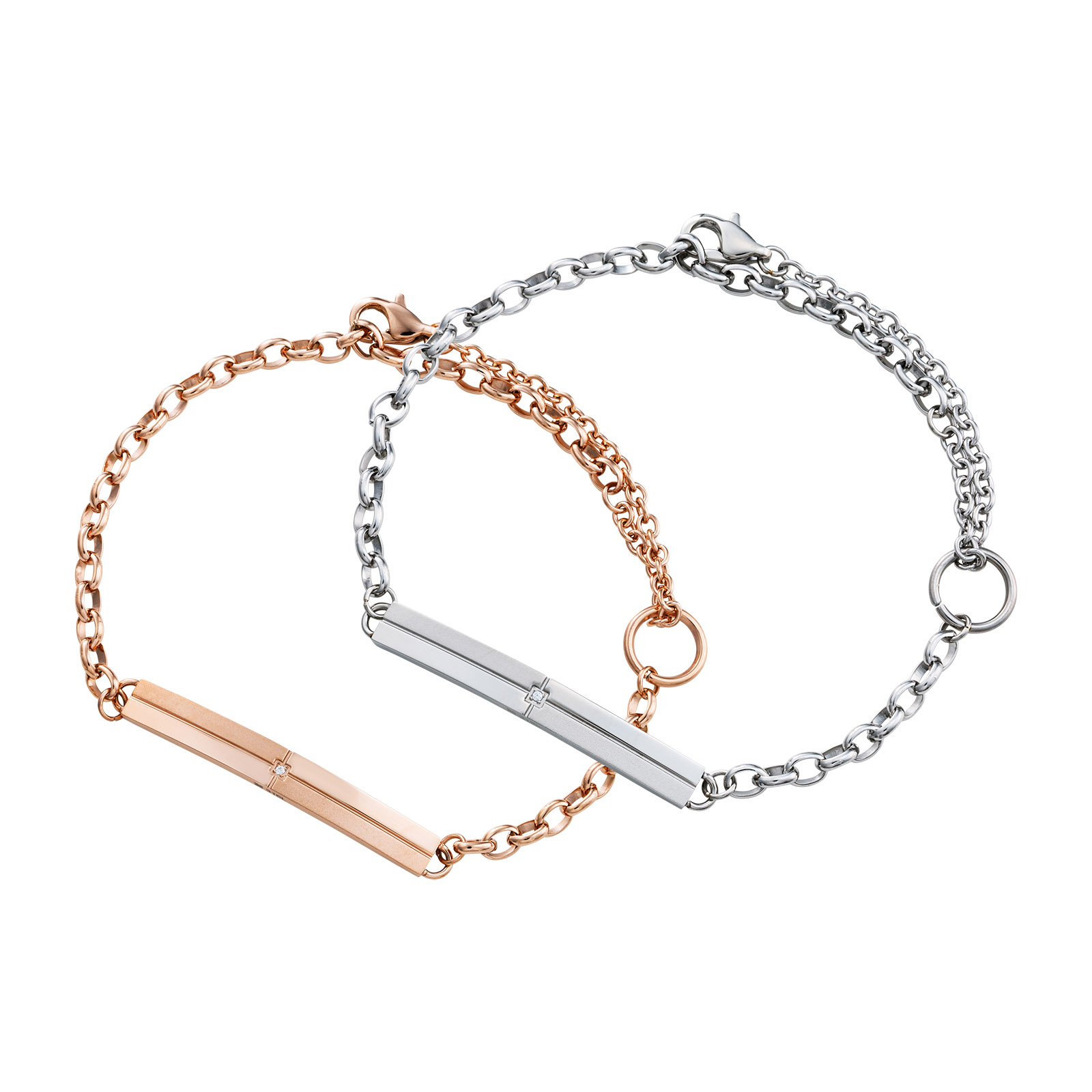 ステンレス クロスマット フリーサイズ ペアブレスレット