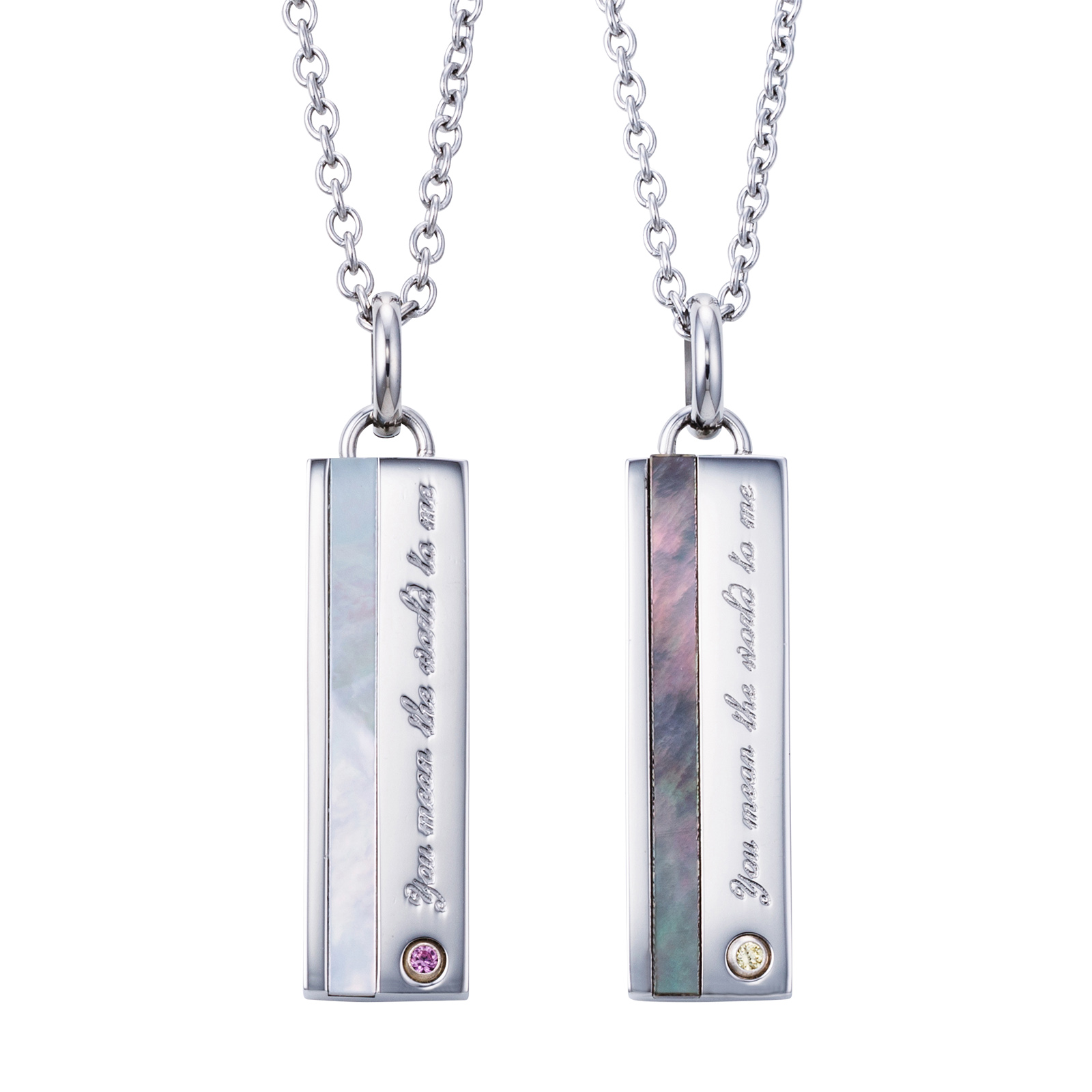 ステンレス シェル ペアネックレス