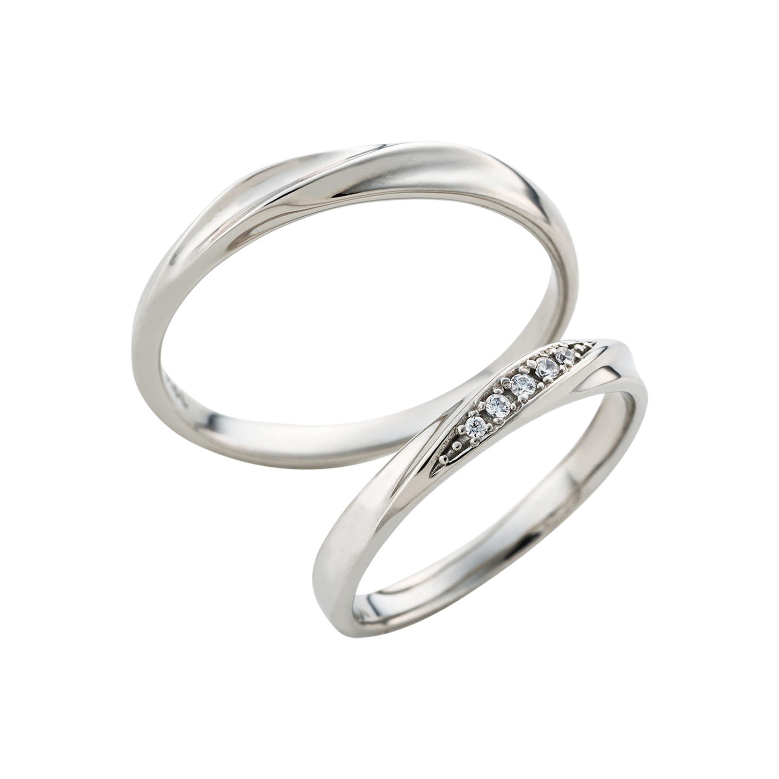 ステンレス ウェーブデザイン ペアリング