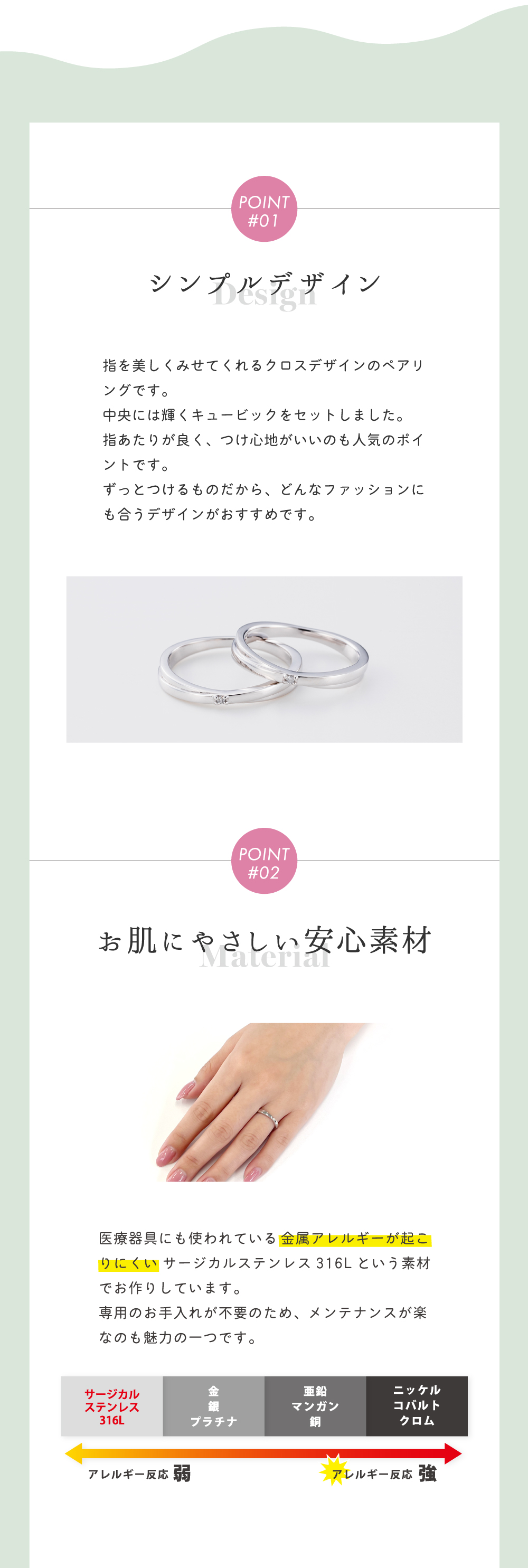 ステンレス ペアリング 4SUR215&4SUR215 