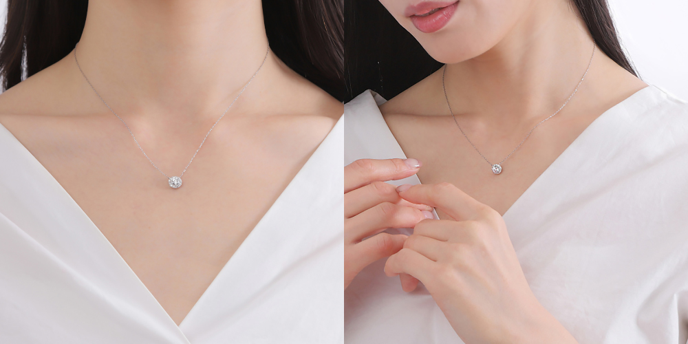 シンデレラ 一粒 ダイヤモンド ネックレス ディズニー レディースネックレス プラチナ950 DILB-N003PT