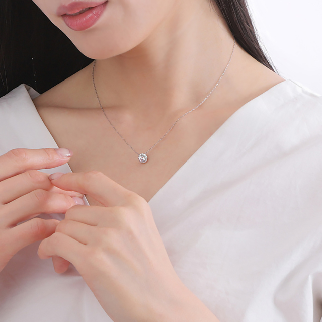 シンデレラ 一粒 ダイヤモンド ネックレス ディズニー レディースネックレス プラチナ950 DILB-N003PT