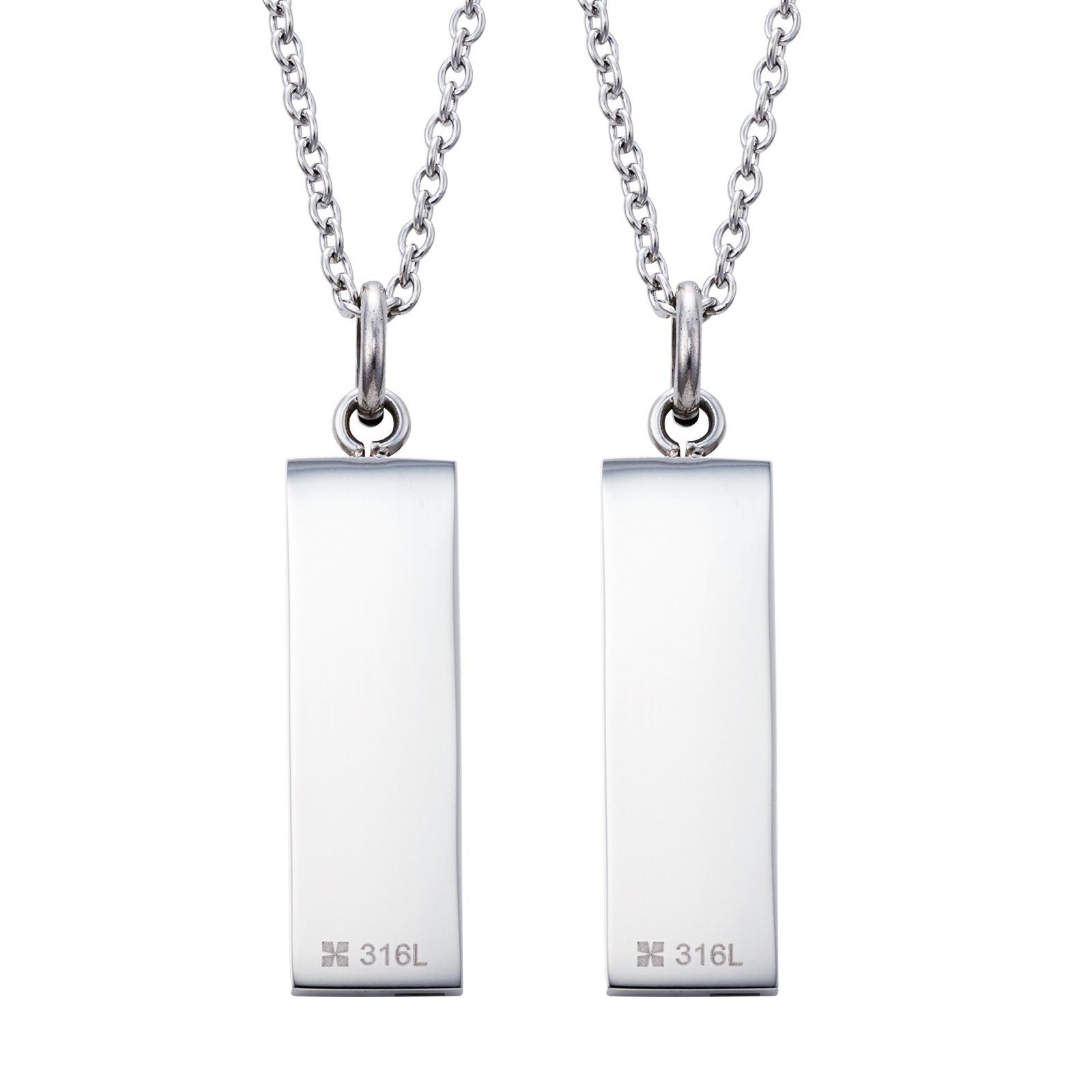 ペアネックレス ステンレス 4SUP002WH&4SUP002BK｜white clover【公式