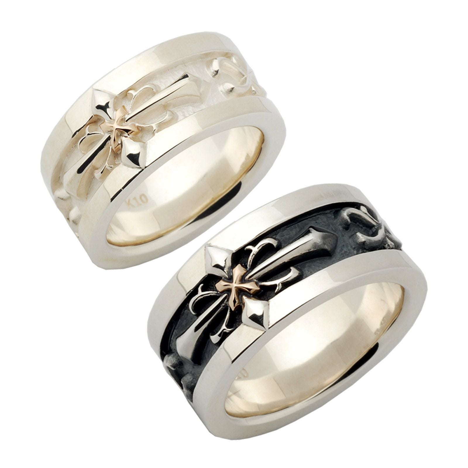 ペアリング シルバー 10金 WSR210WH&WSR210BK|white clover ペアリング シルバー 10金 WSR210WH&WSR210BK|white clover