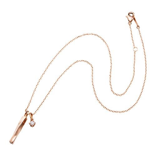 レディースネックレス アレルギーフリー サージカルステンレス316L ツイスト ピンク 4SUP045GO