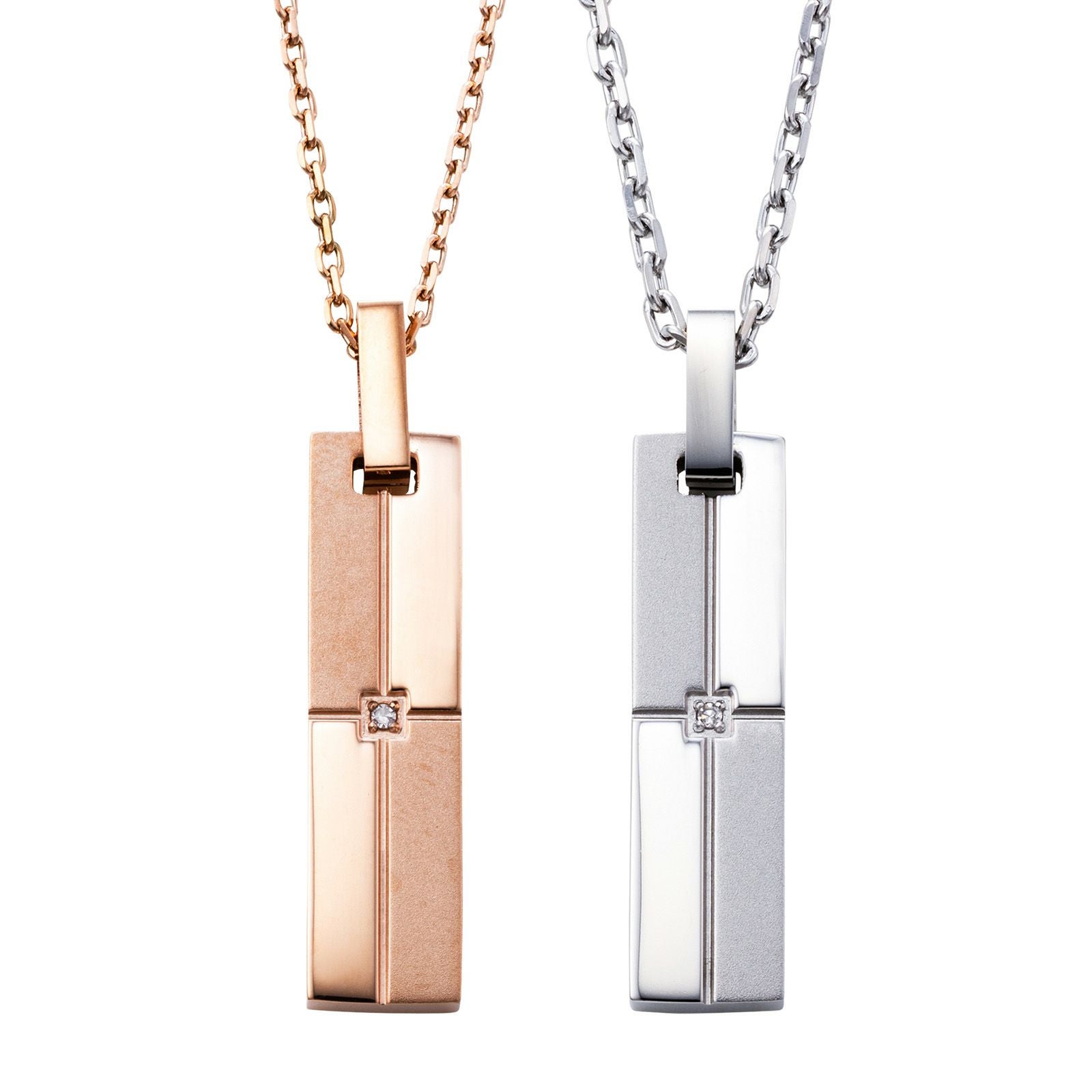ペアネックレス ステンレス 4SUP056GO&4SUP056SV｜white clover【公式