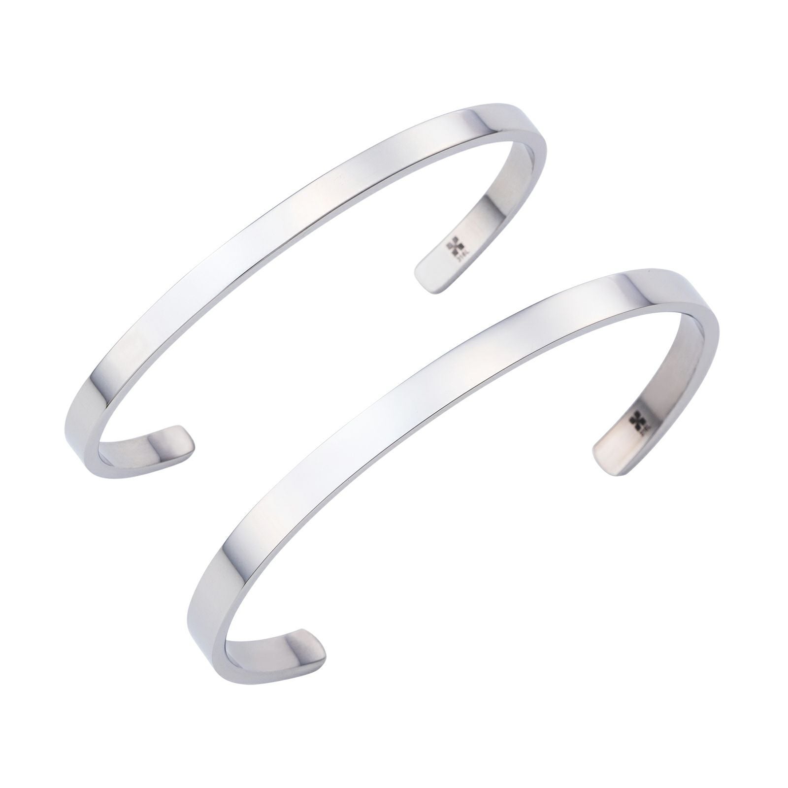 ステンレススチール製バングルとリングセット　21号 WEB限定】ペアバングル ステンレス 4SBG015SV&4SBG016SV｜white clover