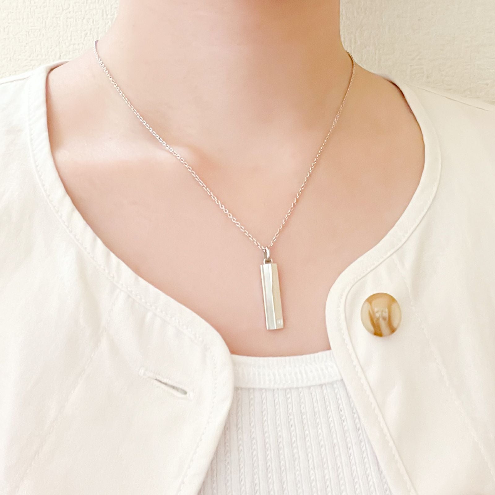 【9個セット】アクセフ ホワイト ネックレス ペアネックレス ステンレス 4SUP064SV&4SUP064SV｜white clover【公式