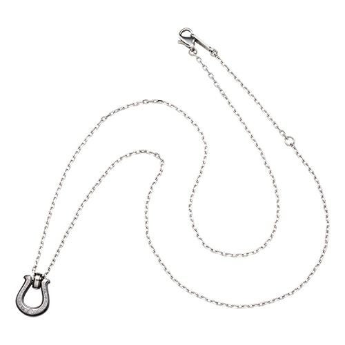 メンズネックレス 円周率 馬蹄 ホースシュー アレルギーフリー サージカルステンレス316L ブラック 4SUP067BK