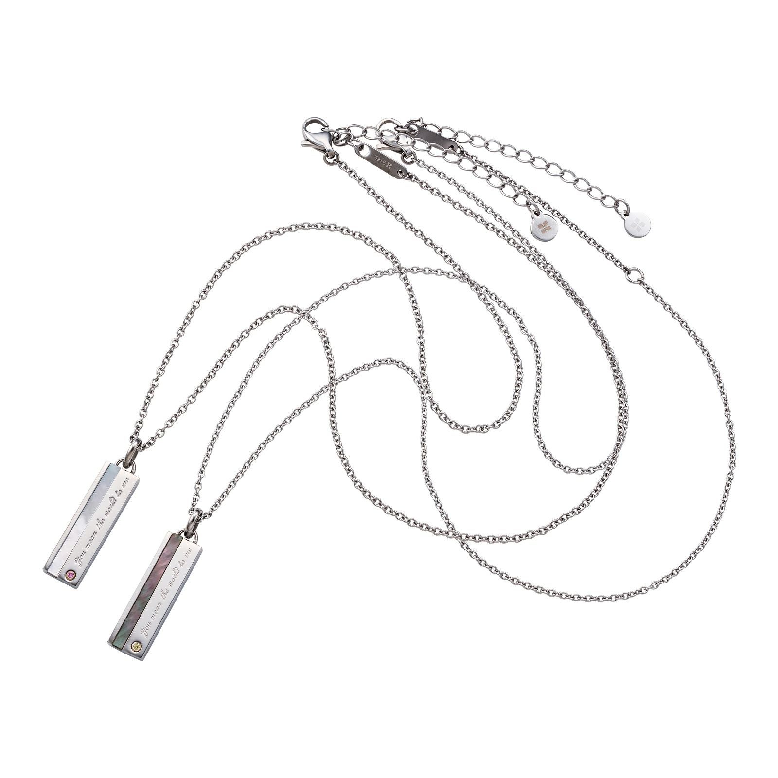 WEB限定】ペアネックレス ステンレス 4SUP203WH&4SUP203BK｜white