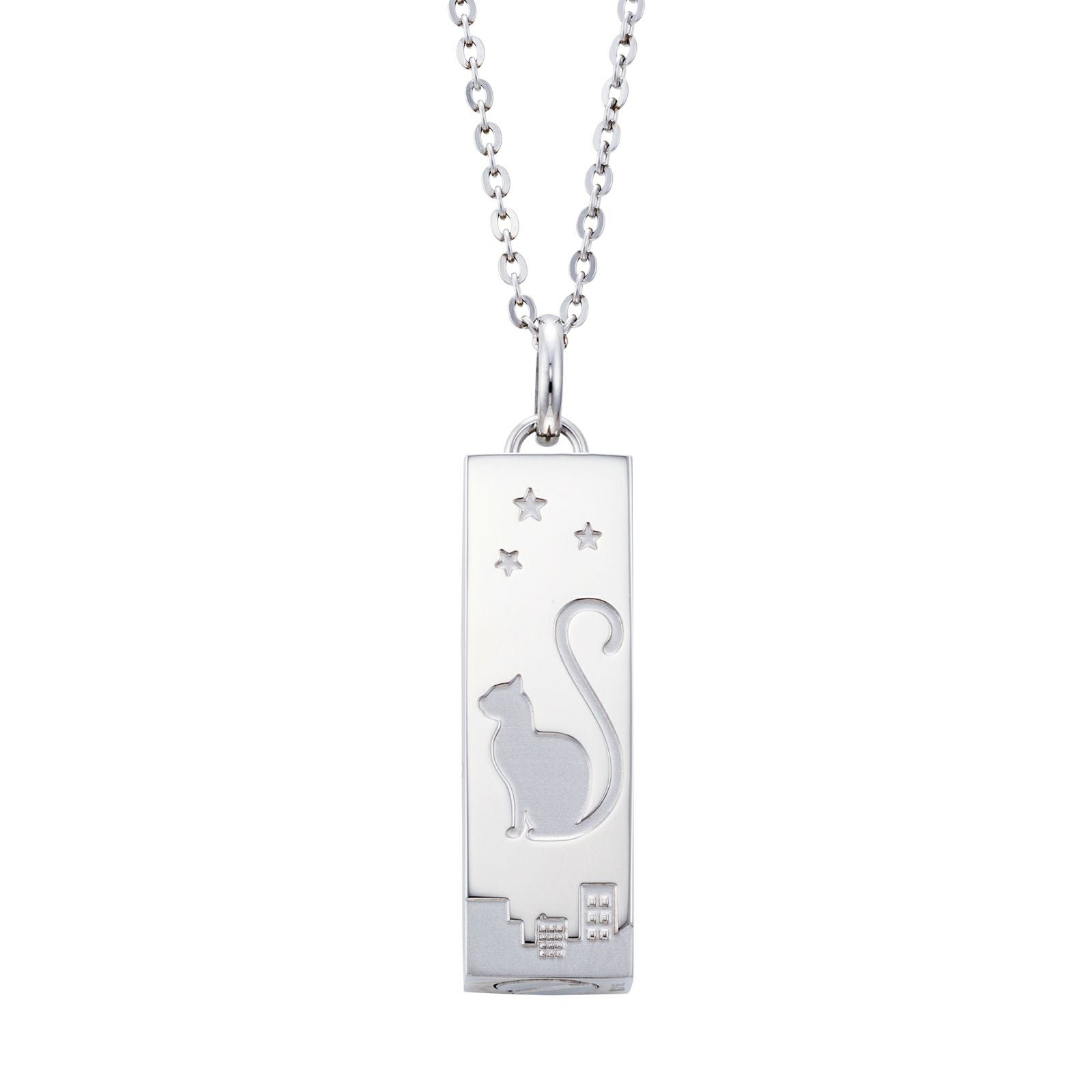 遺骨ペンダント メモリアルアクセサリー ステンレス MEMPD102SV｜white