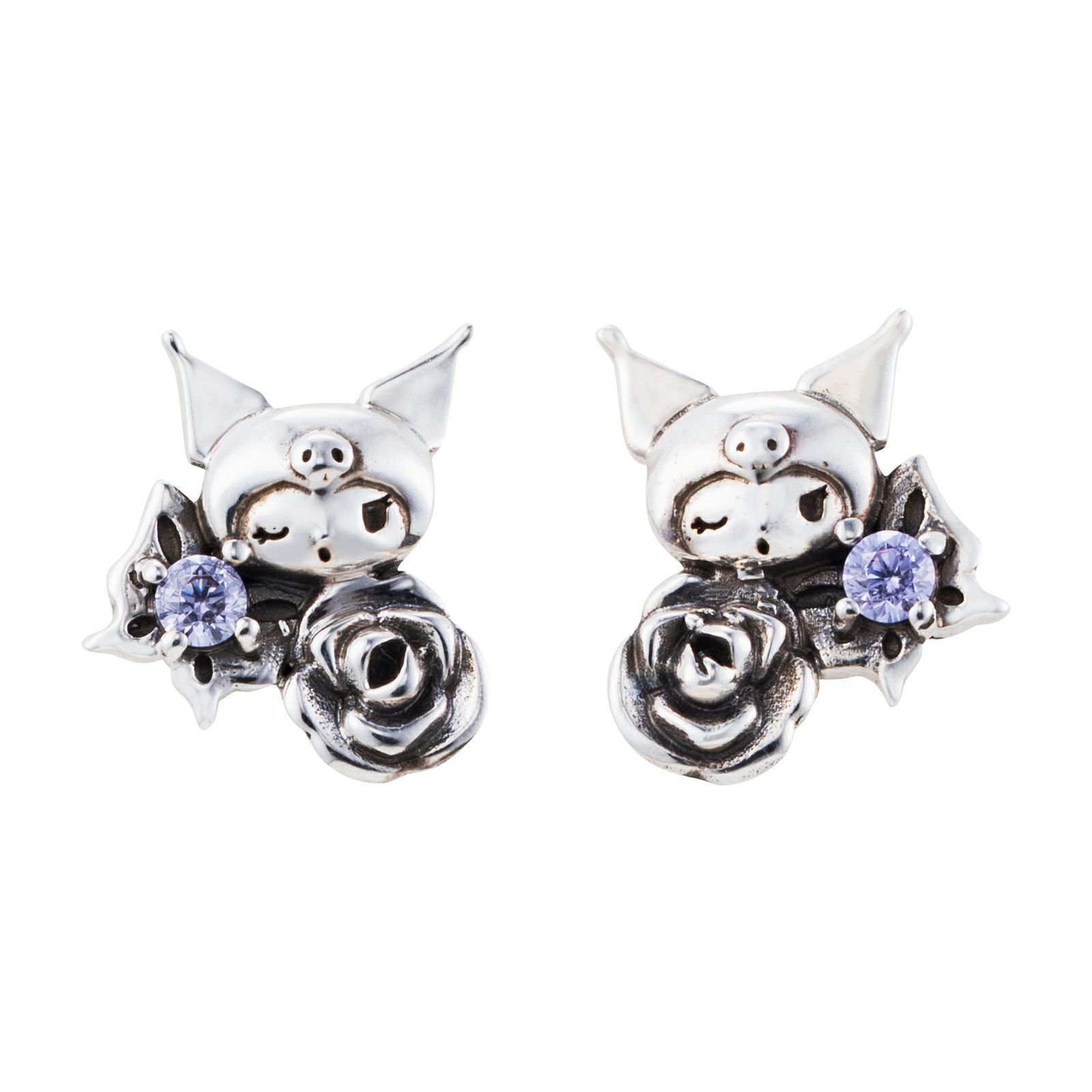 クロミ サンリオ｜ピアス 両耳用 シルバー SAKU-P004｜white clover