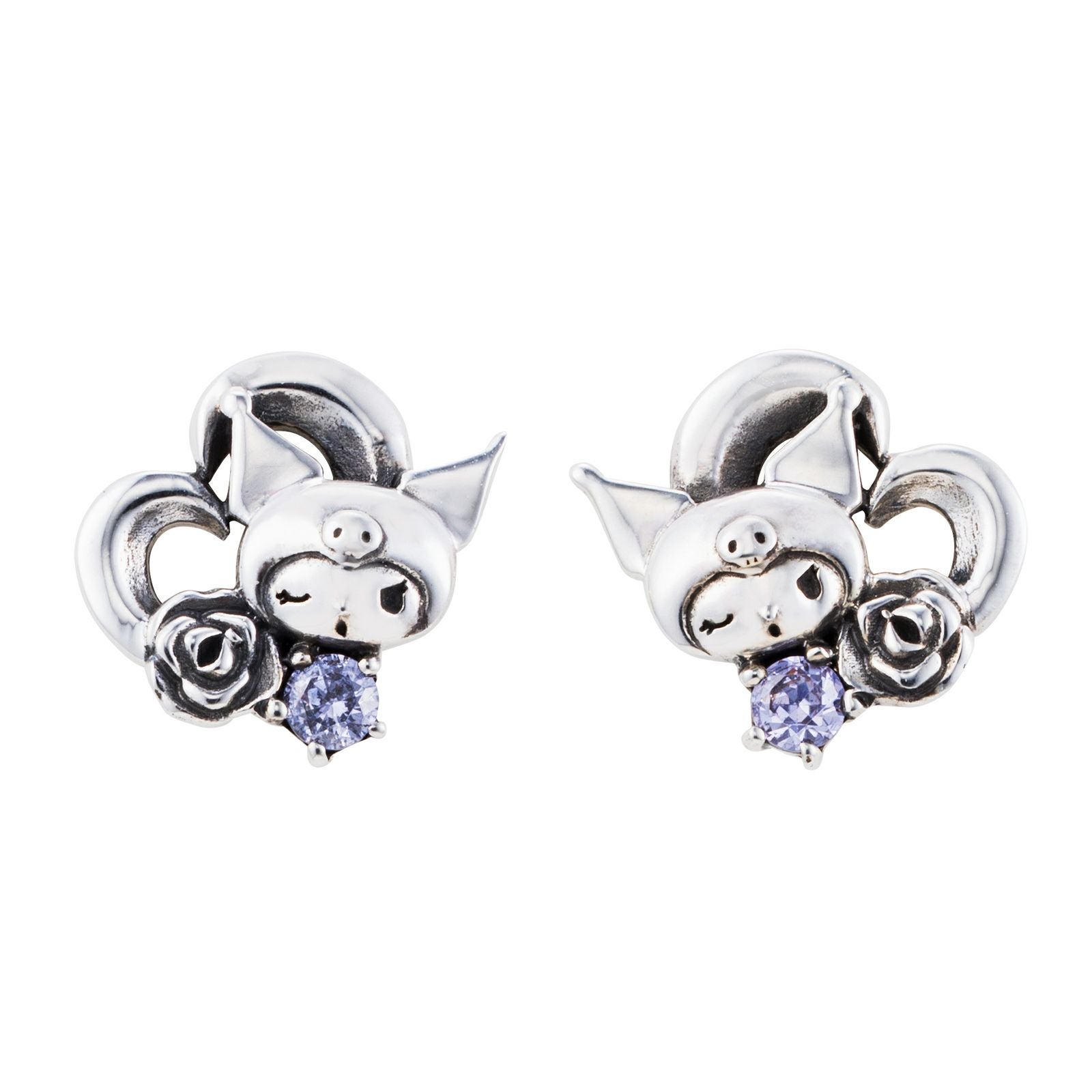 クロミ サンリオ｜ピアス 両耳用 シルバー SAKU-P005｜white clover