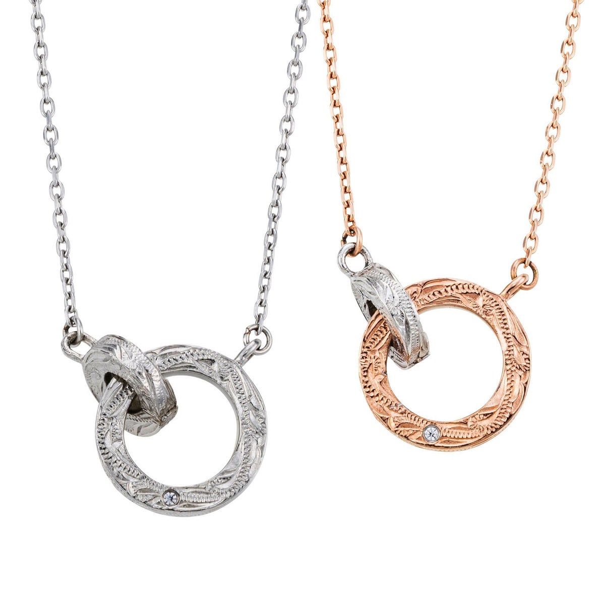 【SALE】ステンレス ペアネックレス 4SUP084GO&4SUP084SV