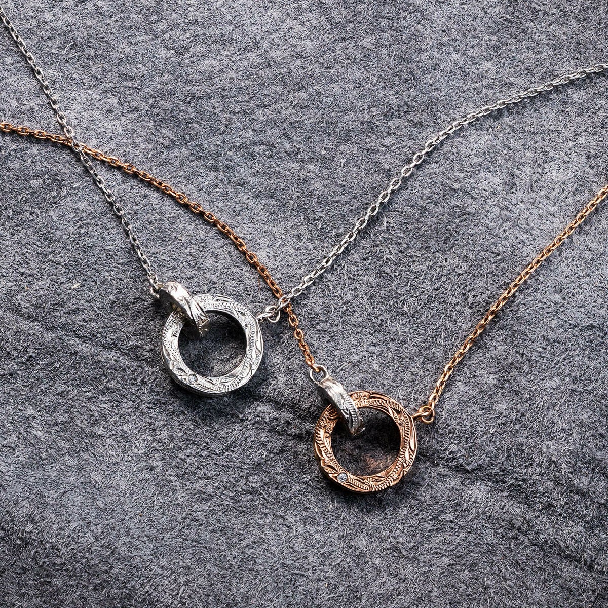 【SALE】ステンレス ペアネックレス 4SUP084GO&4SUP084SV