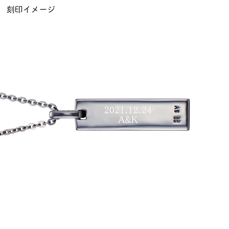 シルバー ペアネックレス WSPD858PG&WSPD858BK