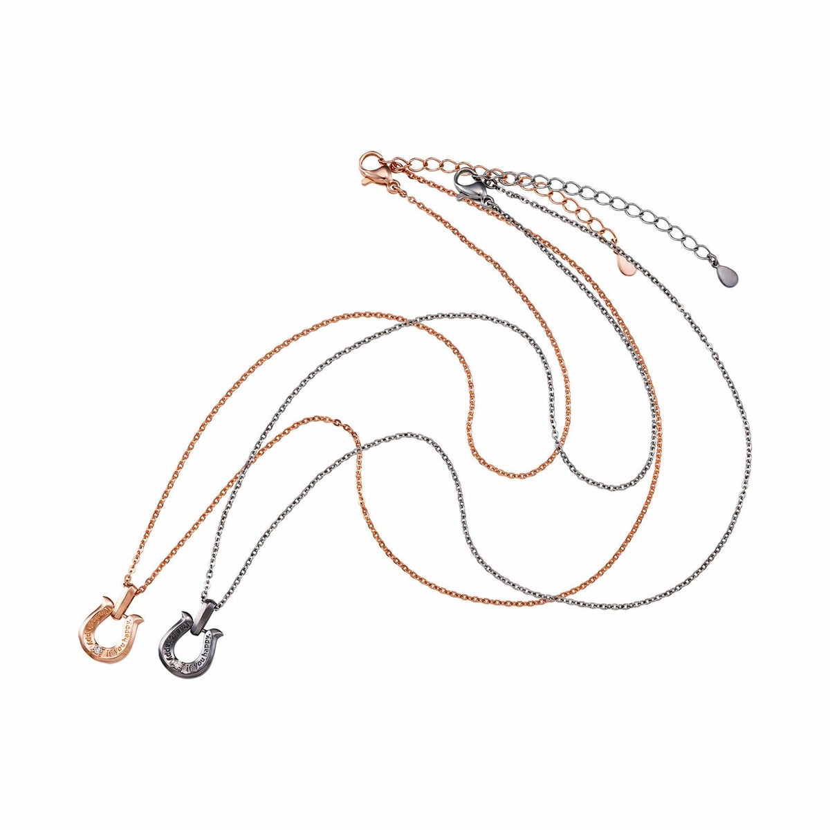 シルバー ペアネックレス WSPD859PG&WSPD859BK