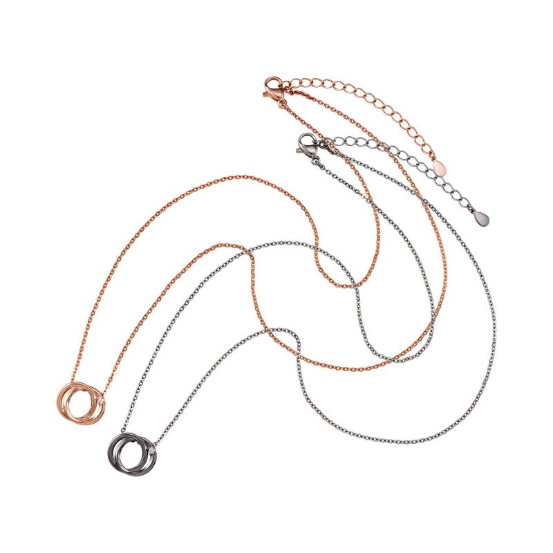 シルバー ペアネックレス WSPD863PG&WSPD863BK