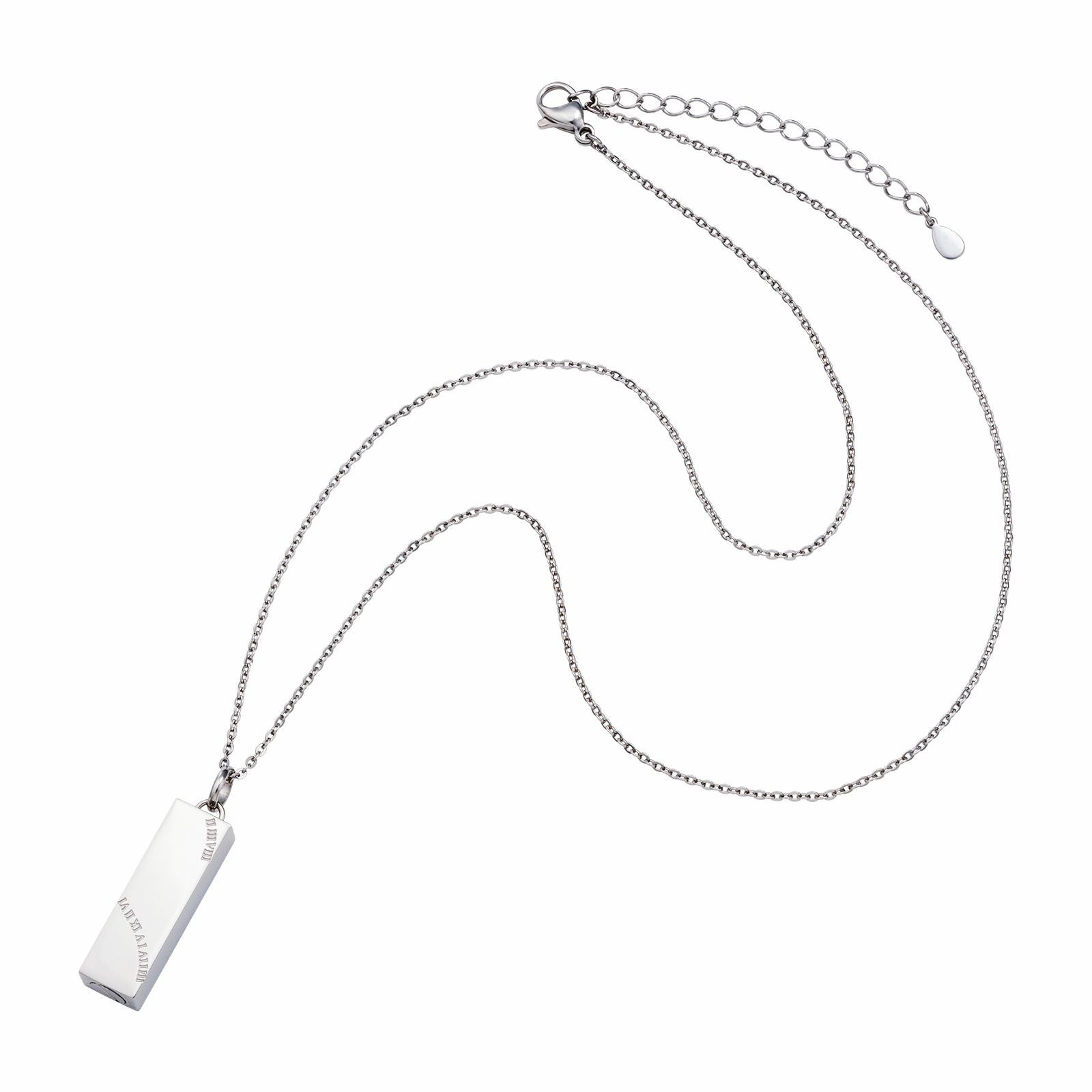 遺骨ペンダント メモリアルアクセサリー ステンレス MEMPD102SV｜white