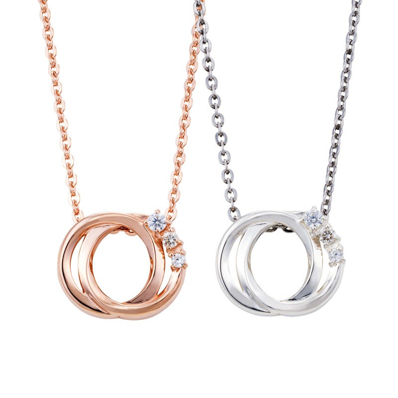 シルバー ペアネックレス WSPD864PG&WSPD864SV