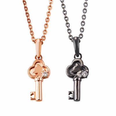 シルバー ペアネックレス WSPD867PG&WSPD867BK