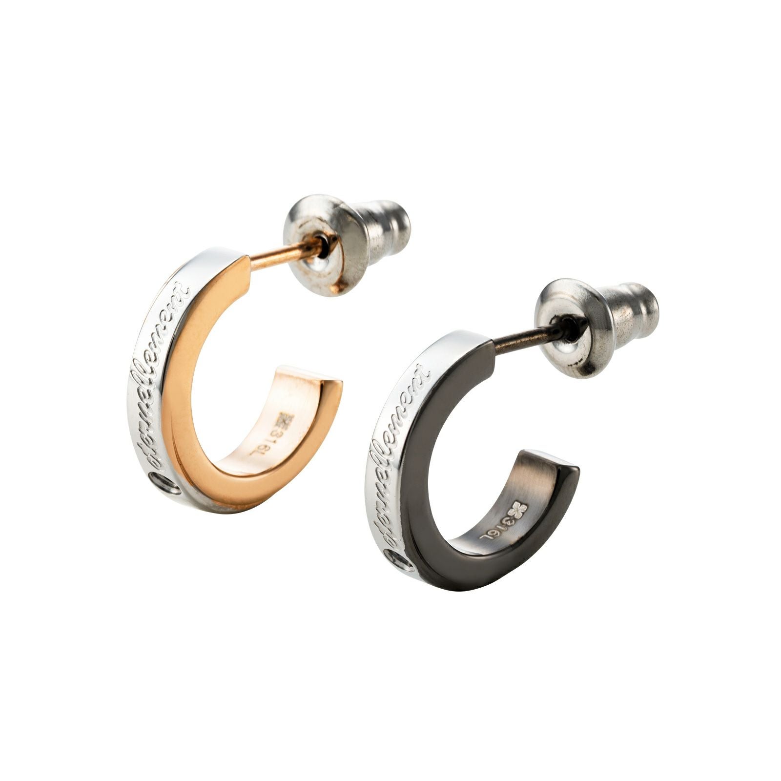 ペアピアス ステンレス 4SPE006GO&4SPE006BK｜white clover【公式通販】