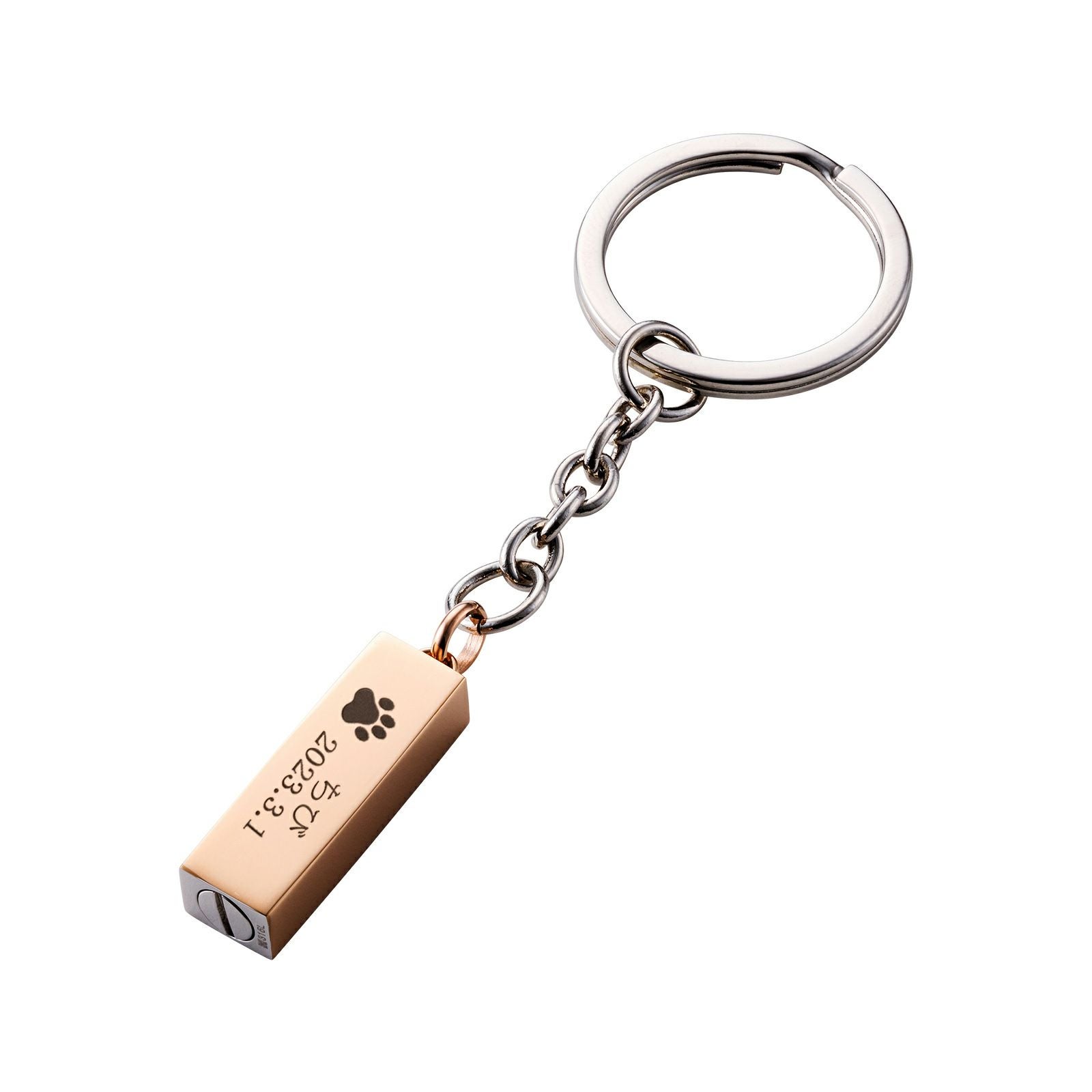 遺骨キーホルダー メモリアルアクセサリー ステンレス MEMKEY201SV