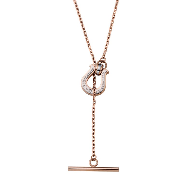 ステンレス レディースネックレス 馬蹄 マンテル 4SUP092GO