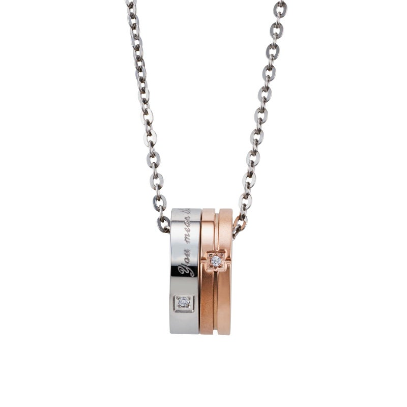 ステンレス レディースネックレス メッセージ クロス 4SUP101GO