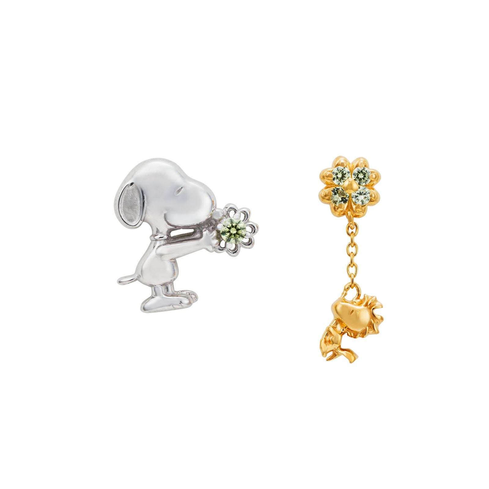 スヌーピー ウッドストック PEANUTS｜ピアス 両耳用 シルバー PNT-P006