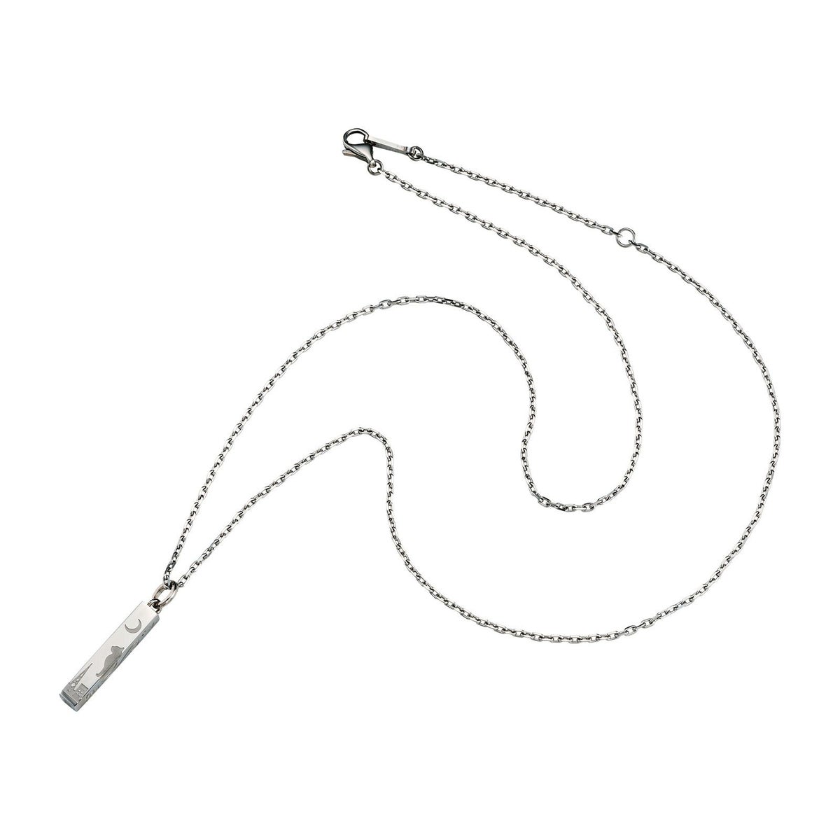 ステンレス 猫 メンズネックレス4SUP106SV