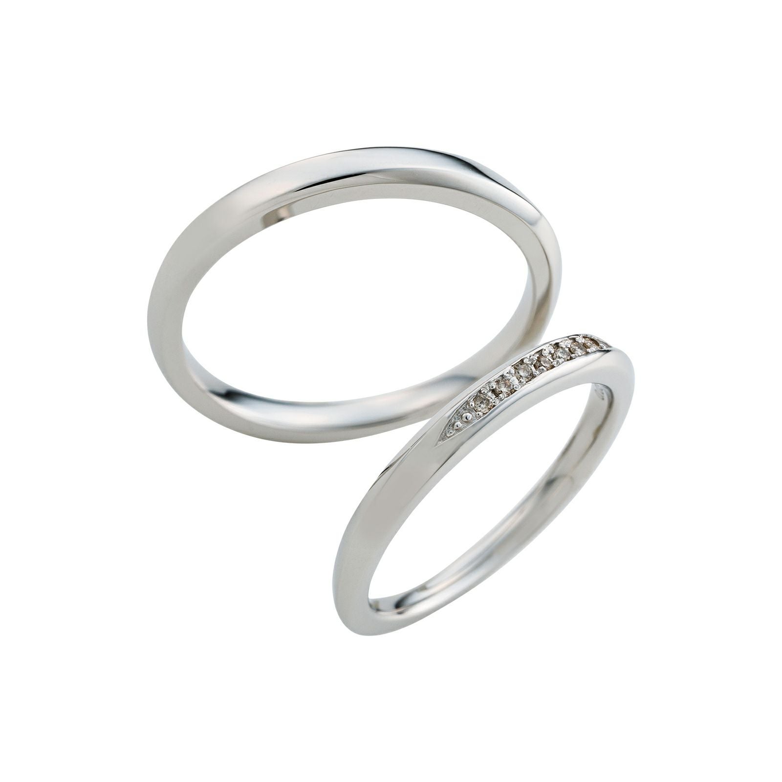 結婚指輪 ペアリング マリッジリング プラチナ WPR203&WPR204｜white