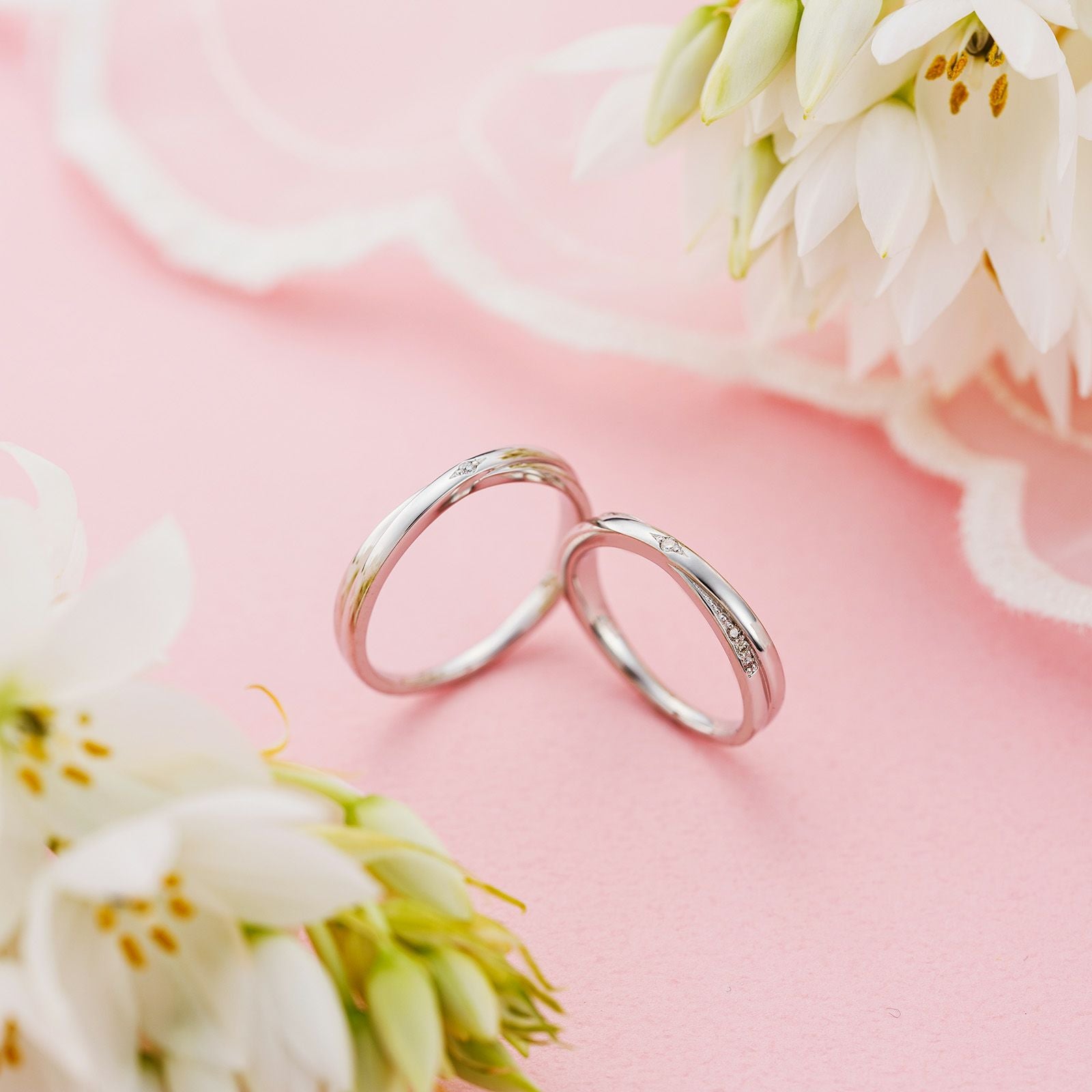 結婚指輪 ペアリング マリッジ 10金 K10 WGR200K10WG&WGR201K10WG