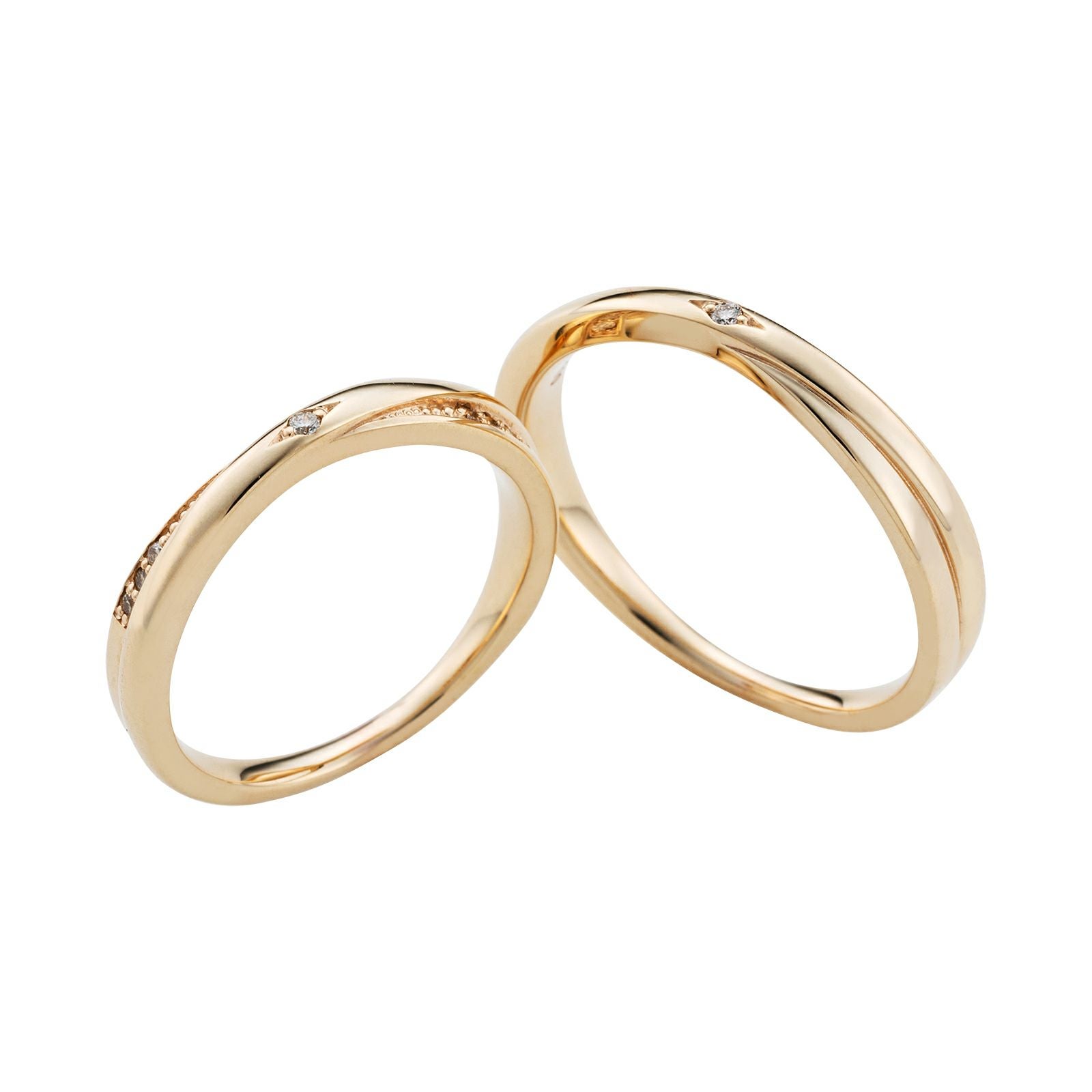 結婚指輪 ペアリング マリッジ 10金 K10 WGR200K10YG&WGR201K10YG