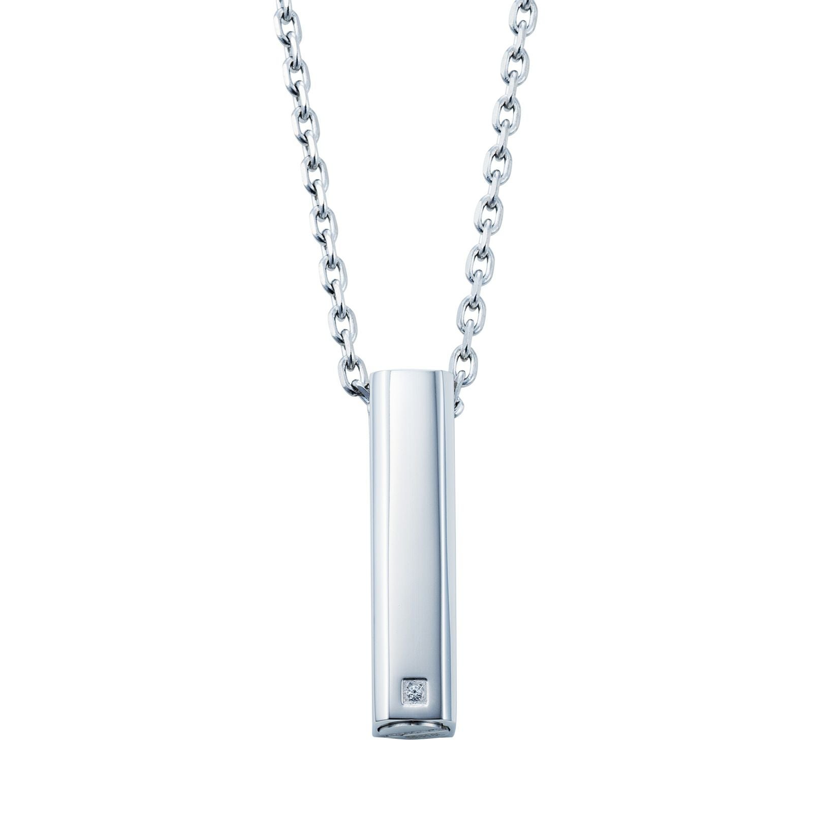 遺骨ペンダント メモリアルアクセサリー ステンレス MEMPD302｜white