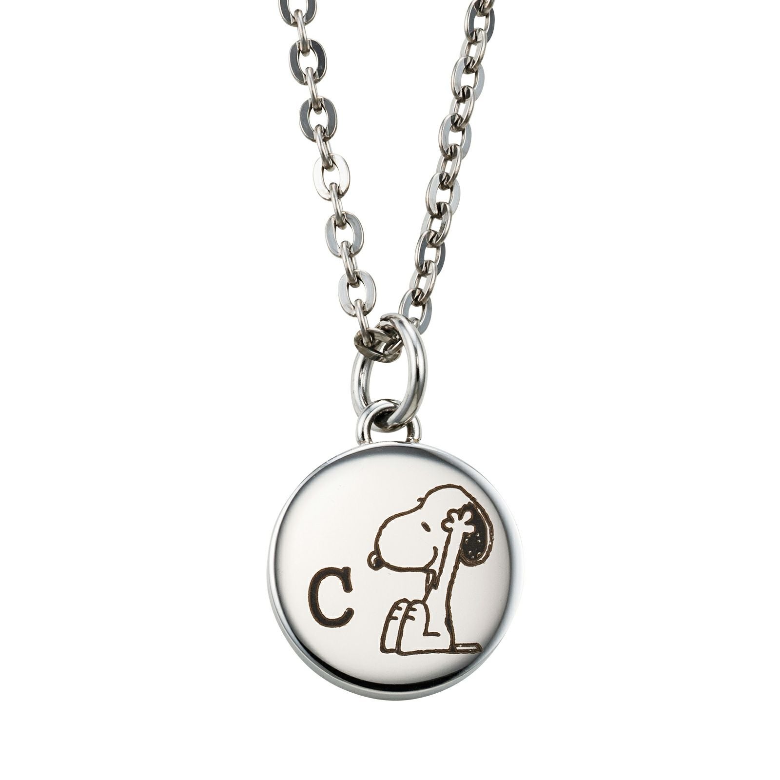 スヌーピー ネックレス メタル製 スヌーピー PEANUTS｜ネックレス ステンレス PNST009SV｜white clover