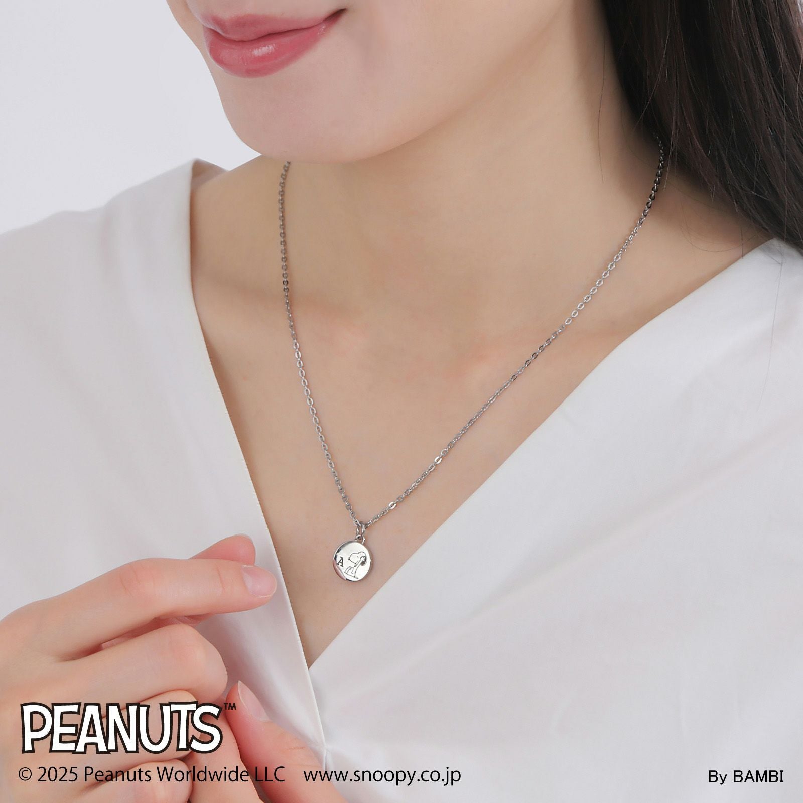 スヌーピー PEANUTS｜ネックレス ステンレス PNST009SV｜white clover