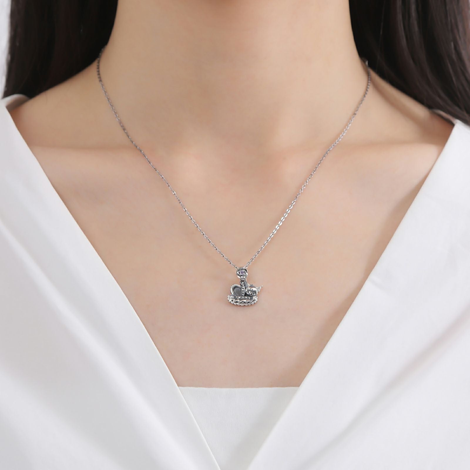 クロミ 20周年 サンリオ｜ネックレス シルバー SAKU20-N004SV｜white
