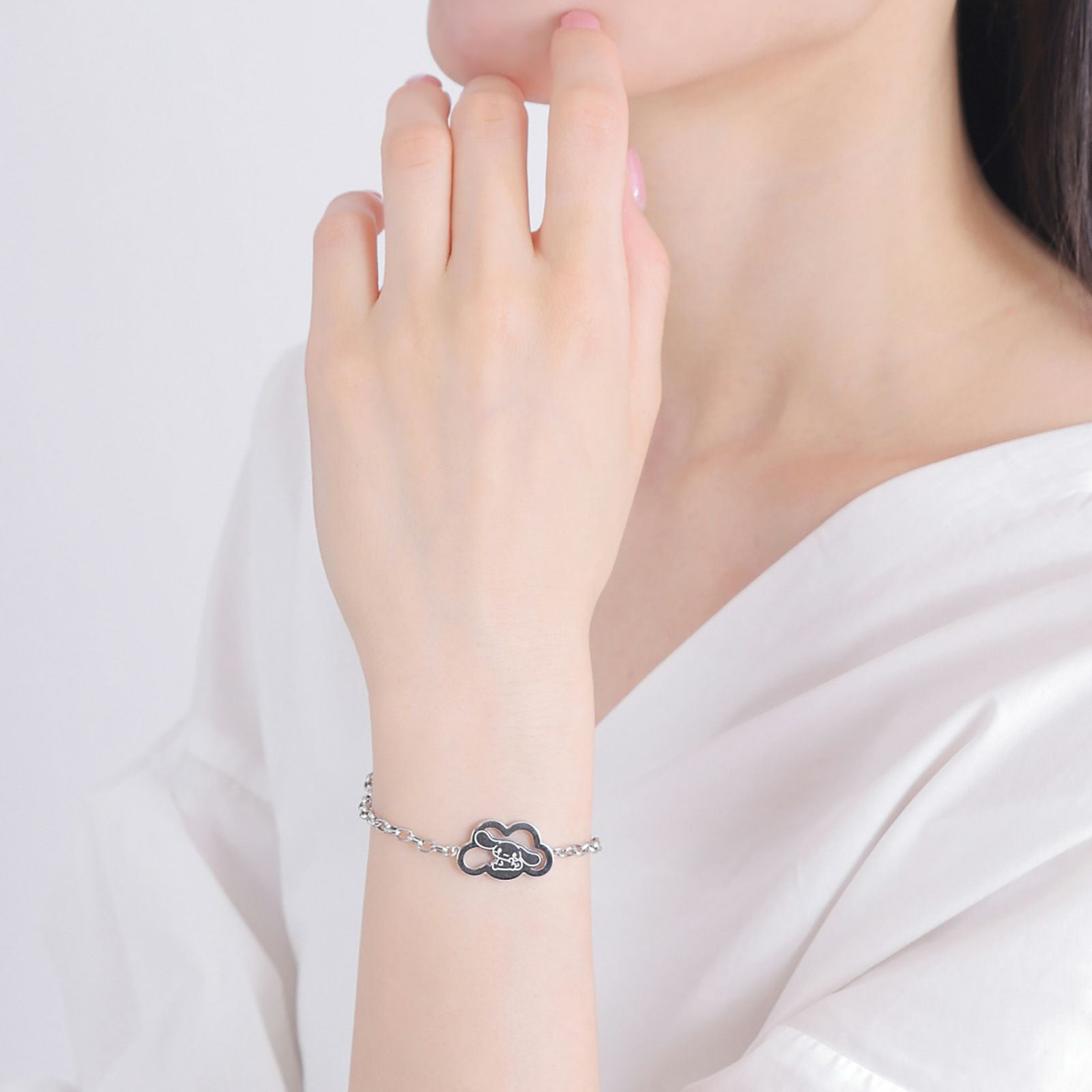 シナモロール サンリオ｜ブレスレット ステンレス SACI-B003SV｜white
