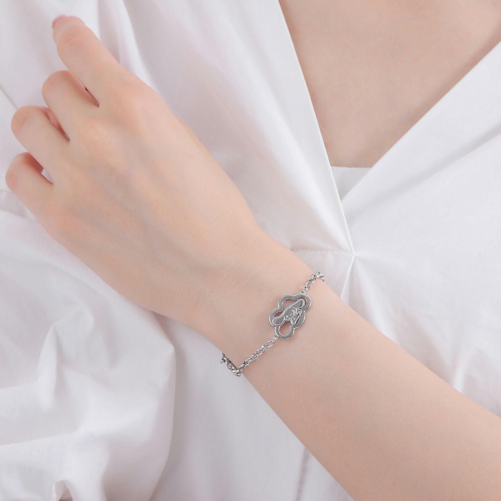 シナモロール サンリオ｜ブレスレット ステンレス SACI-B003SV｜white