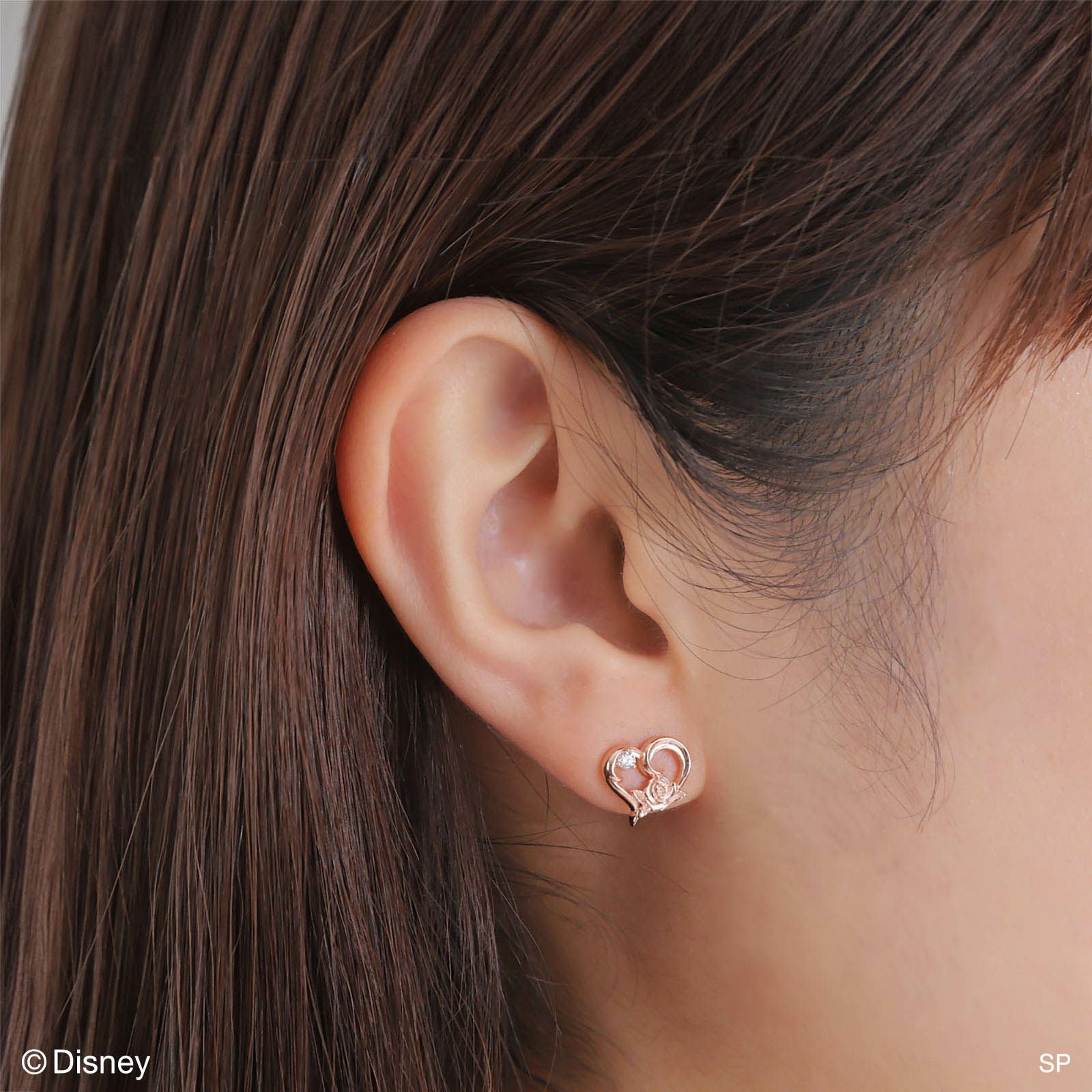 美女と野獣 ディズニー｜ピアス 両耳用 シルバー DI357PG｜white