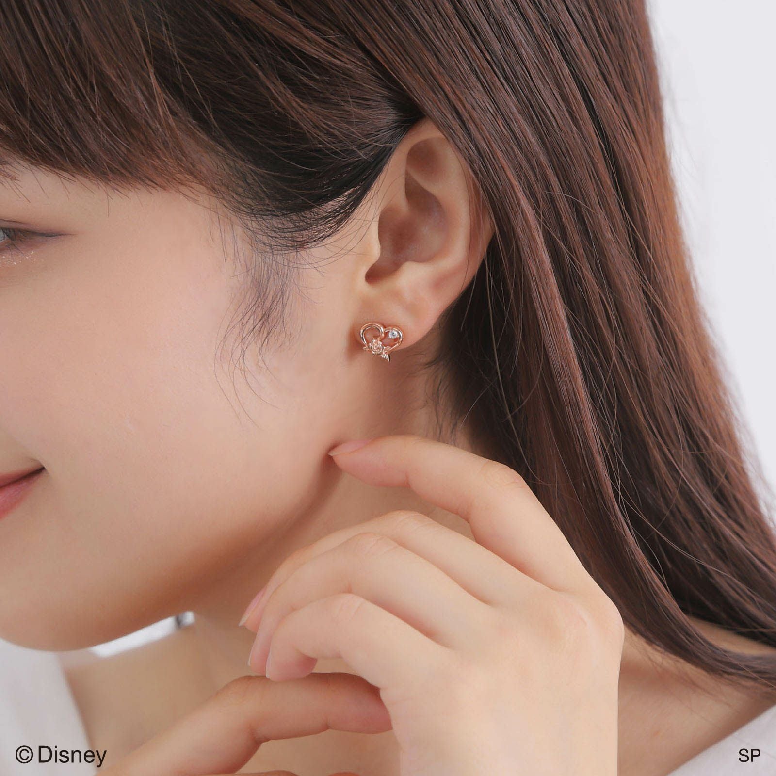 美女と野獣 ディズニー｜ピアス 両耳用 シルバー DI357PG｜white