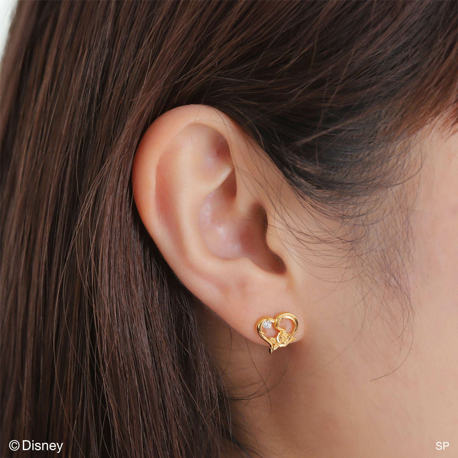 美女と野獣 ディズニー｜ピアス 両耳用 シルバー DI357YG｜white