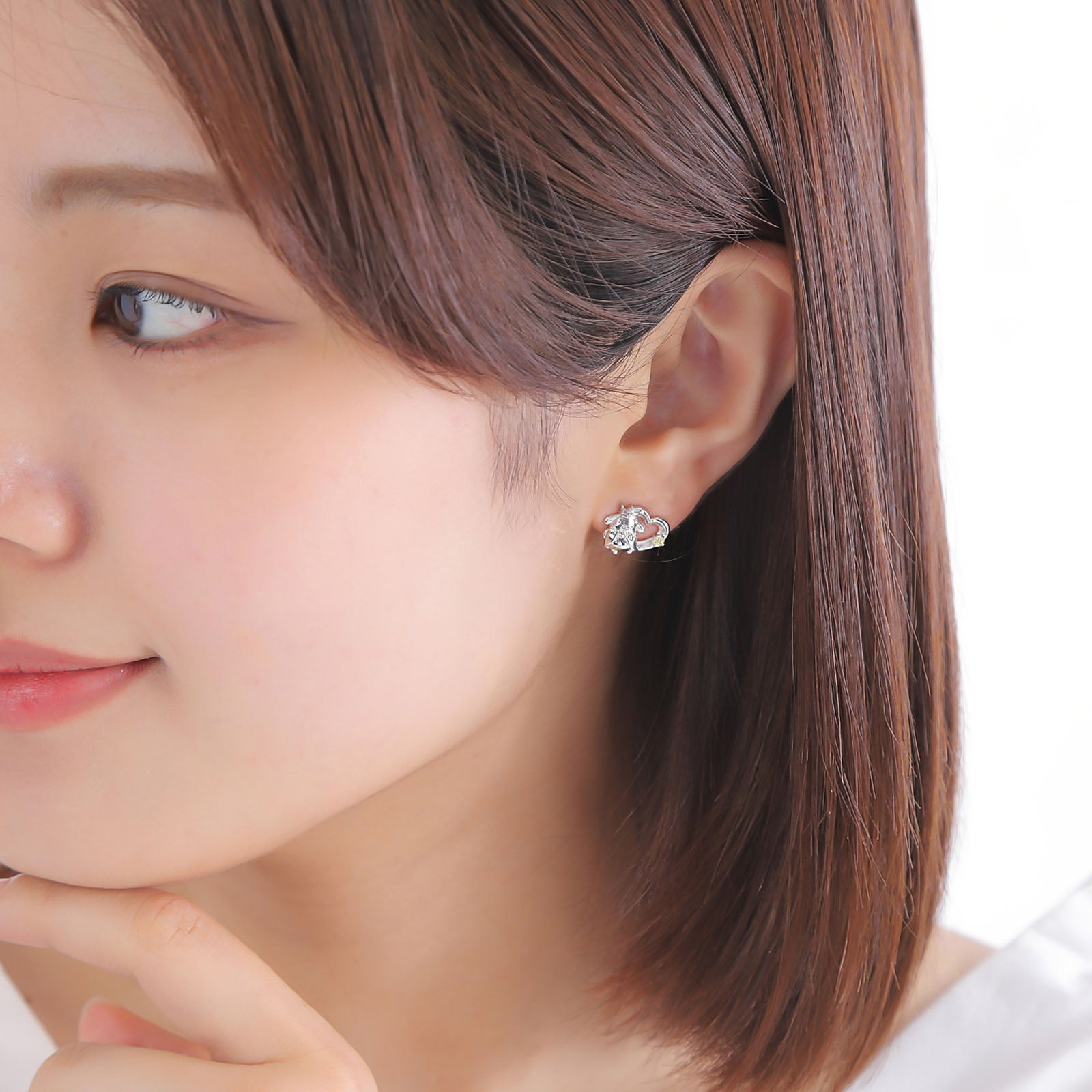 ♥︎♥︎pompo♥︎大ぶりピアスシルバーポストアシメピアス ポムポムプリン 30周年 サンリオ｜ピアス シルバー SAPOM30-P001RD